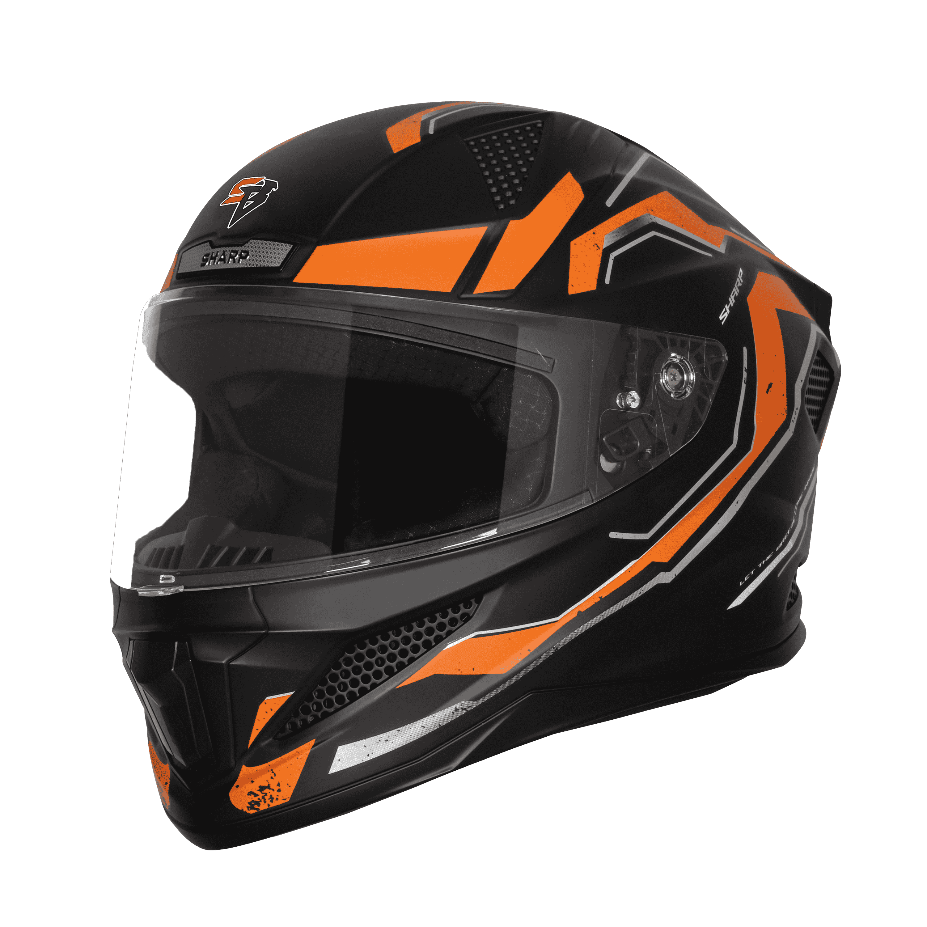 SBH-25 SV SHARP SPIRIT MAT BLACK WITH ORANGE
